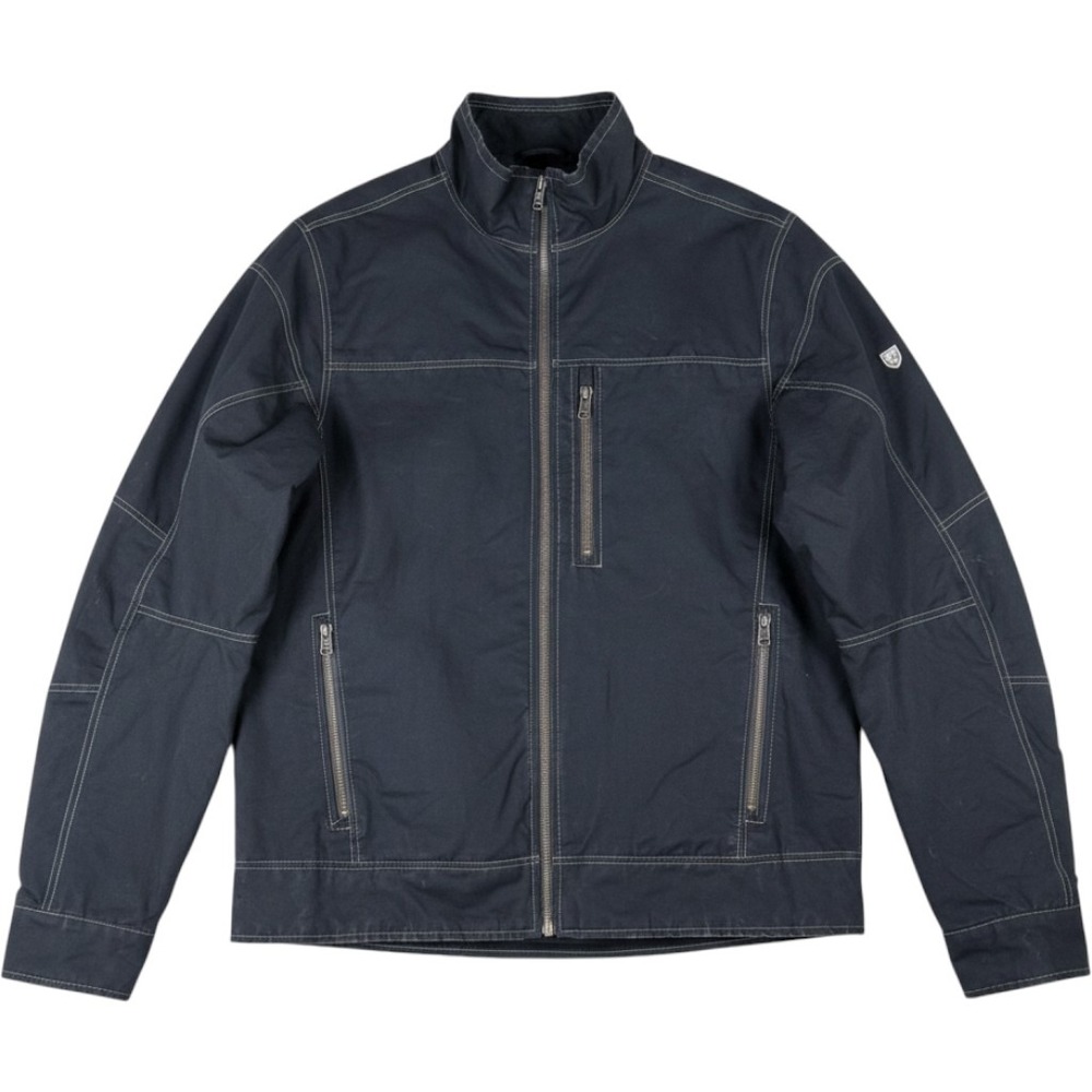 KUHL Mens L Black Vintage Patina Dye Full Zip Canvas Field Jacket RN 108846